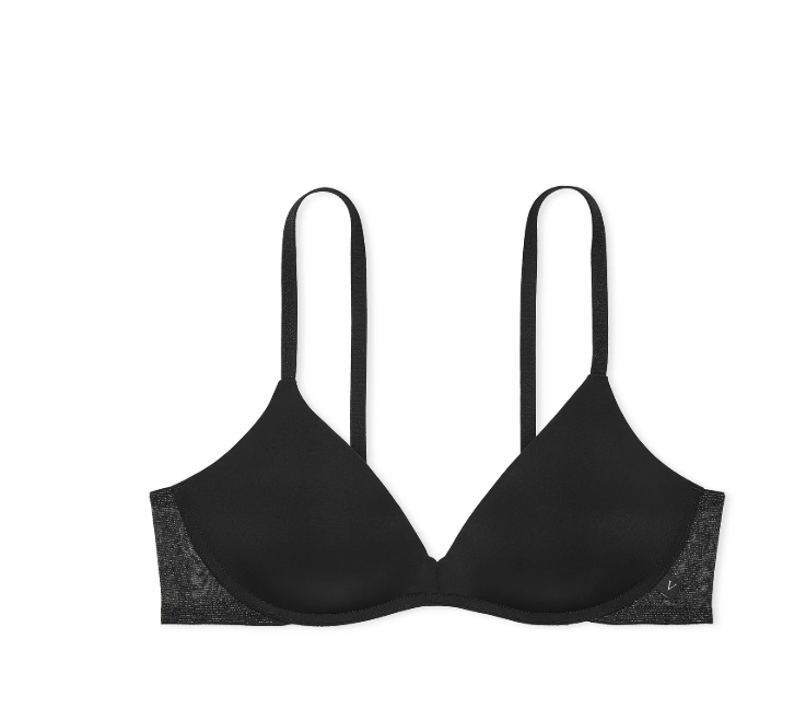 DUMMY - Brasier  Victoria Secret push up sin aro con copa de textura lisa Sexy Tee 34 B negro